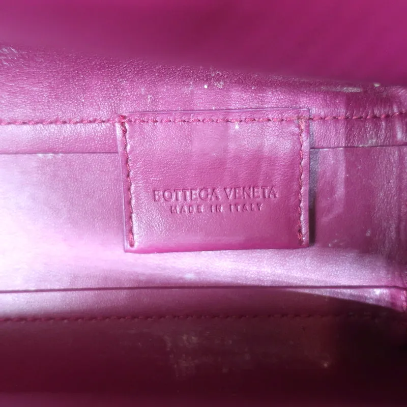 Bottega Veneta Small The Point Triangle Crossbody Bag Magenta Leather