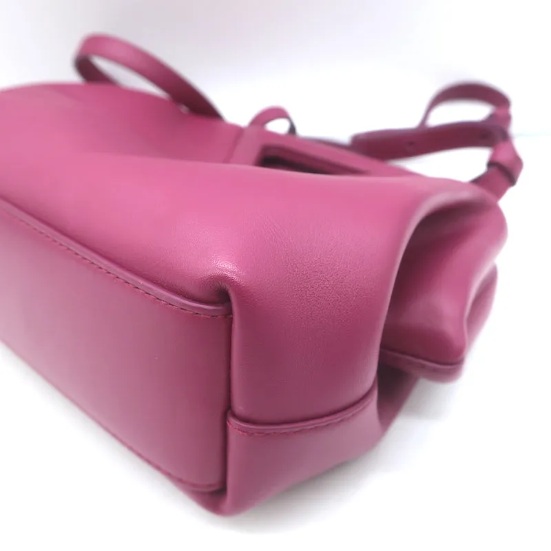Bottega Veneta Small The Point Triangle Crossbody Bag Magenta Leather