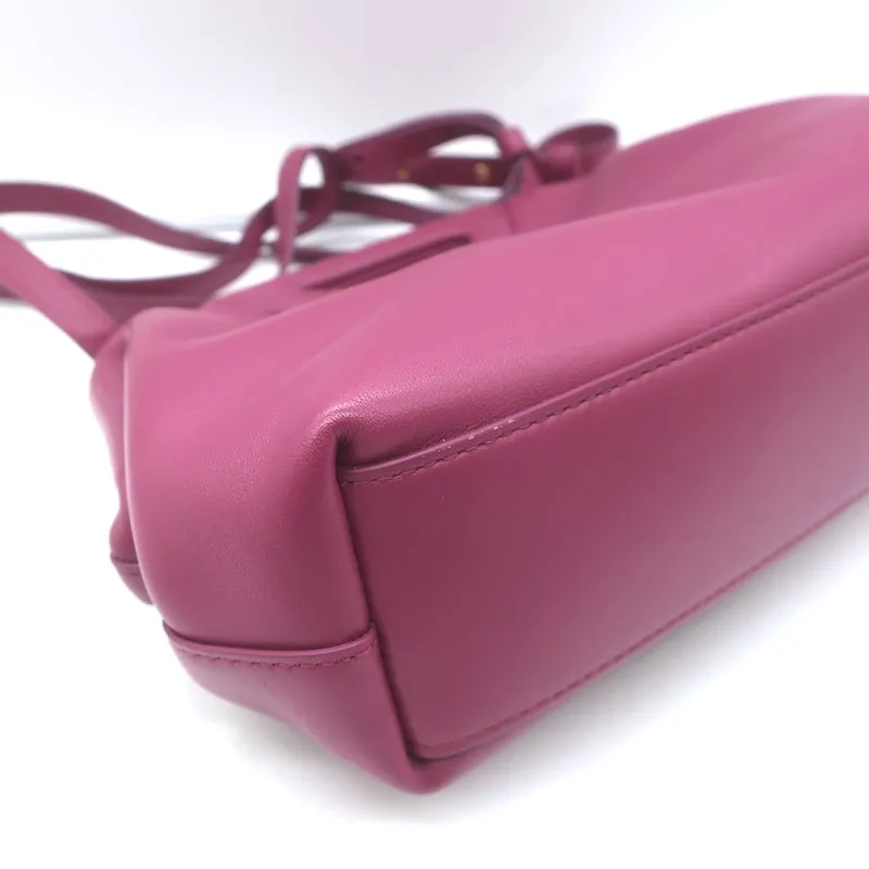 Bottega Veneta Small The Point Triangle Crossbody Bag Magenta Leather