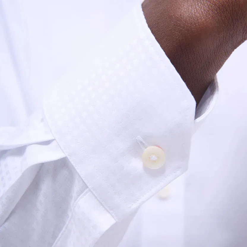 Bugatchi Axel Micro Check Long-Sleeve Shirt - White