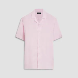 Bugatchi Jackson Short Sleeve Linen Shirt - Pink