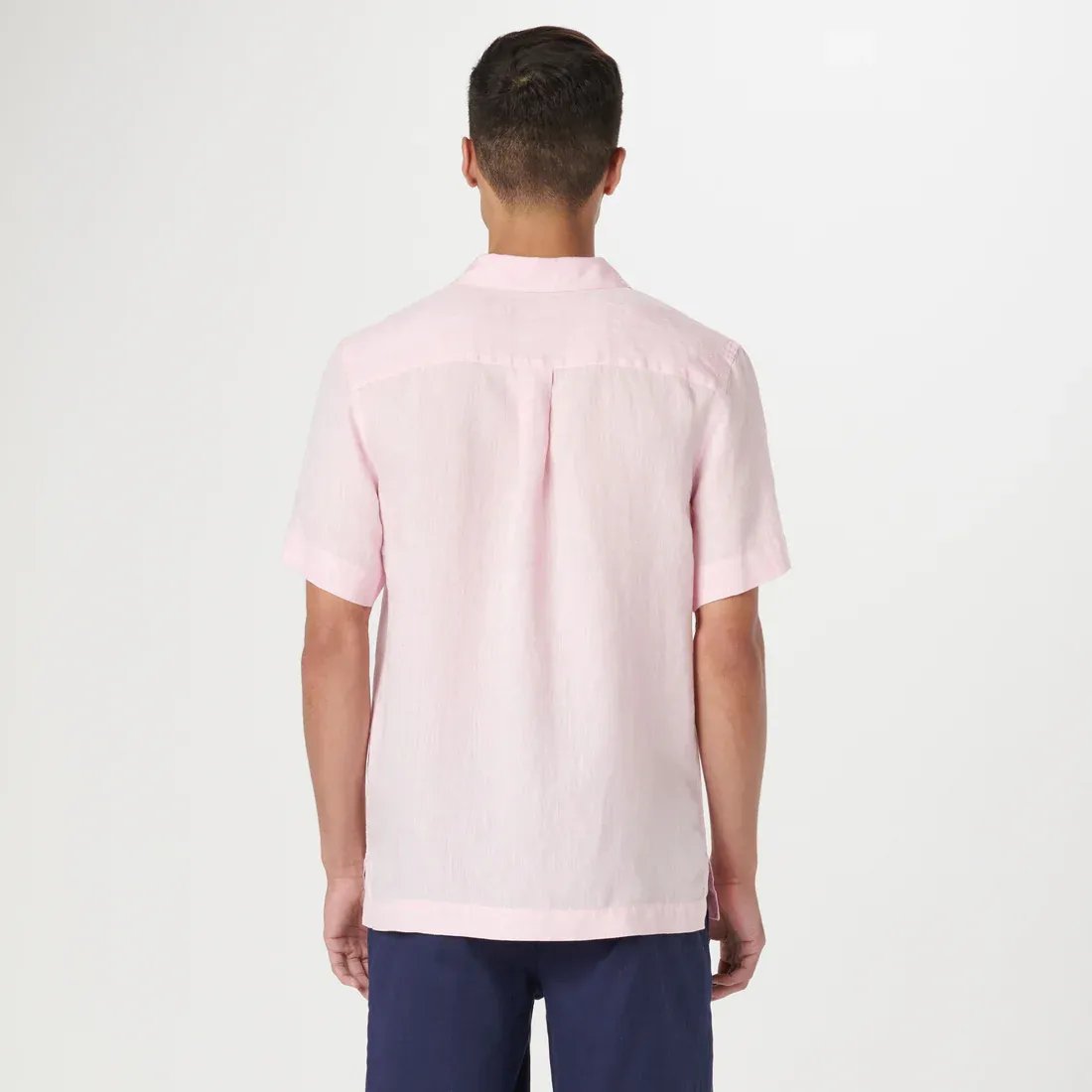Bugatchi Jackson Short Sleeve Linen Shirt - Pink
