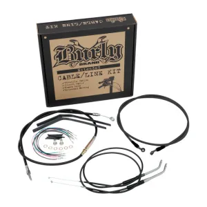 BURLY APEHANGER CABLE/LINE KIT. 00-06 FLST.