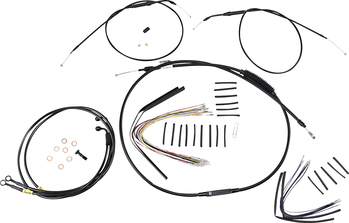 Burly Brand B30-1196 T-Bar Cable and Brake Line Kit - 14in.