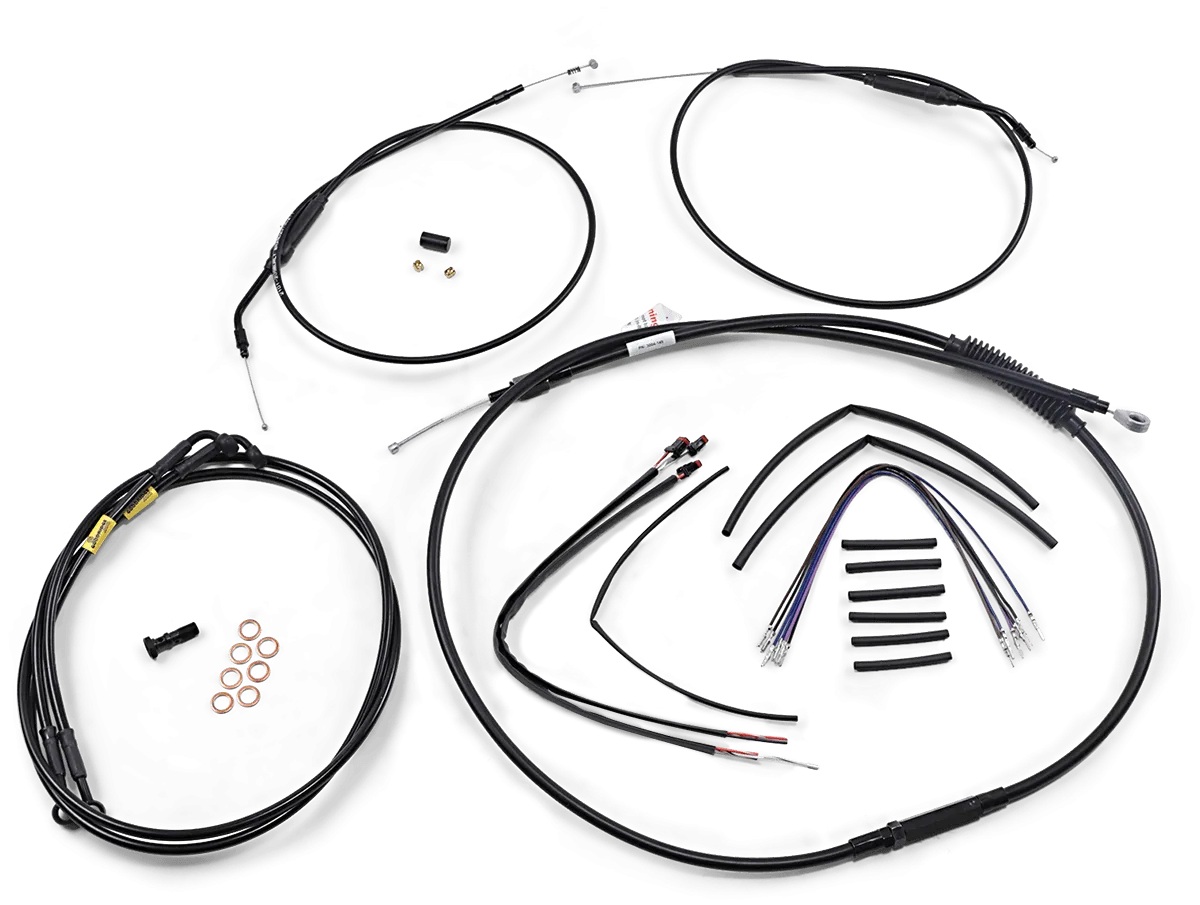 Burly Brand B30-1200 T-Bar Cable and Brake Line Kit - 14in.