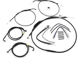Burly Brand B30-1203 Extended Cable/Brake Line Kit for 14in. Ape Handlebars - Black
