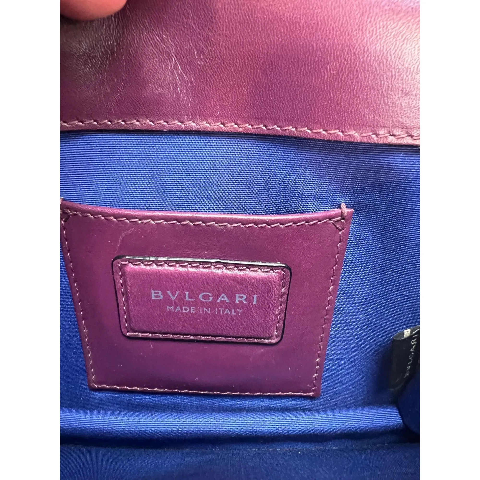 Bvlgari Calfskin Small Serpenti Forever Snake Plum Crossbody Bag