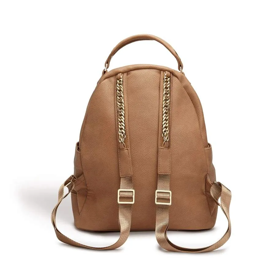 Camberwell Brown Quilted Vegan Laptop Backpack