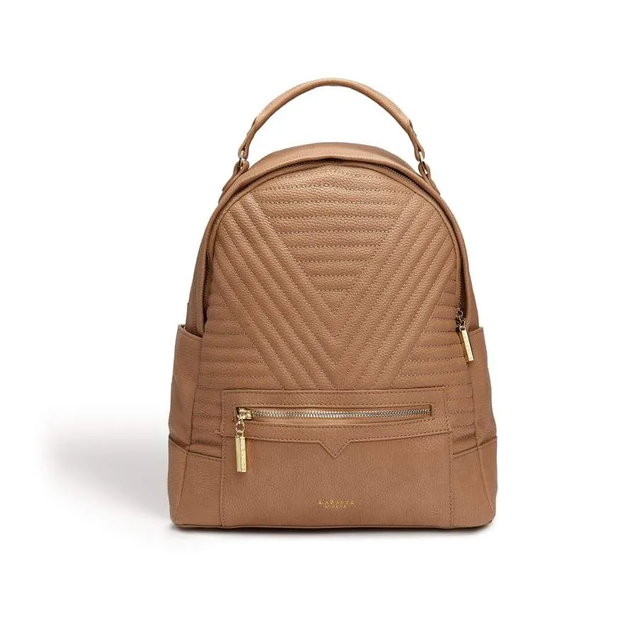 Camberwell Brown Quilted Vegan Laptop Backpack
