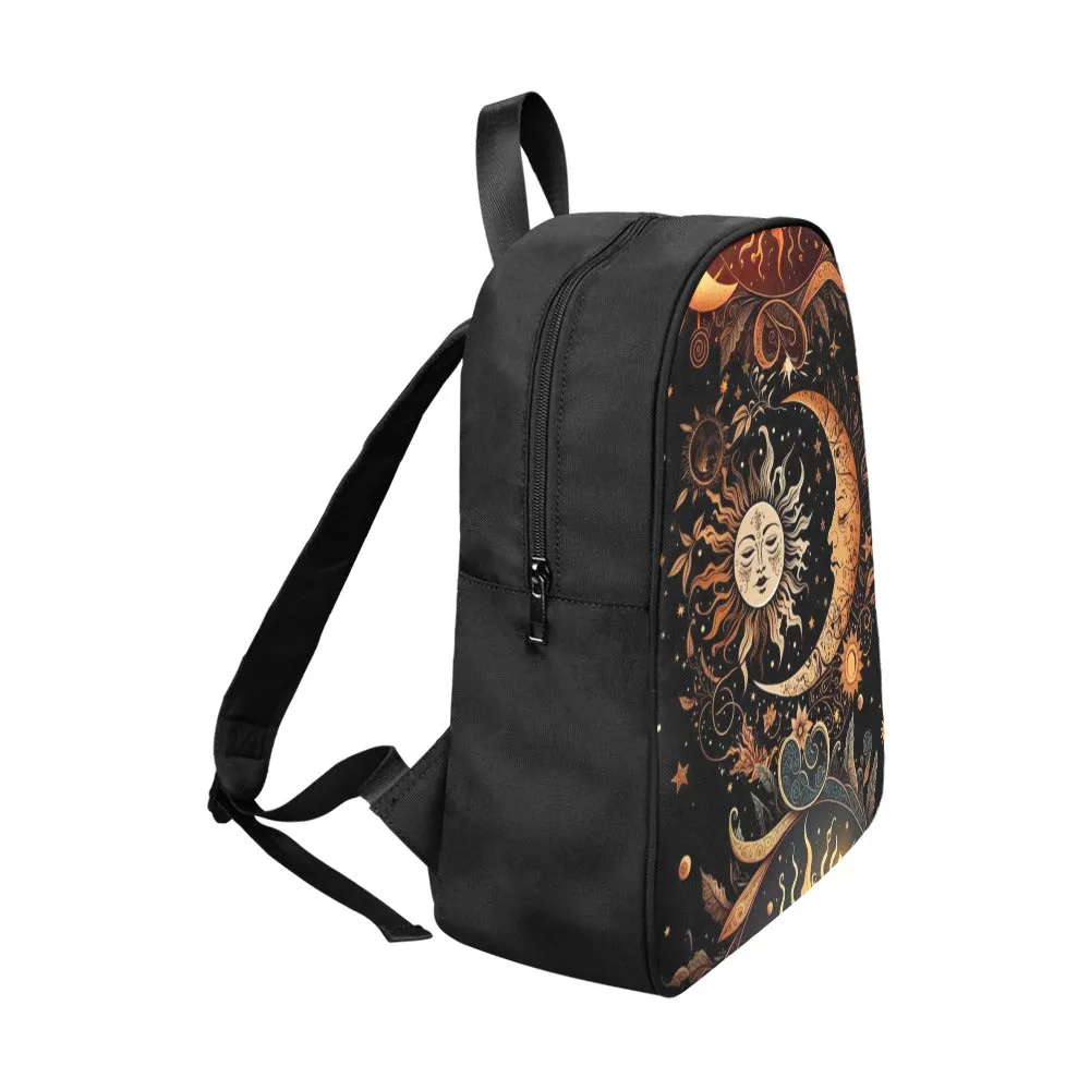 Celestial Moon Backpack, Bookbag (Select Size), School bag, Crescent Moons Stars