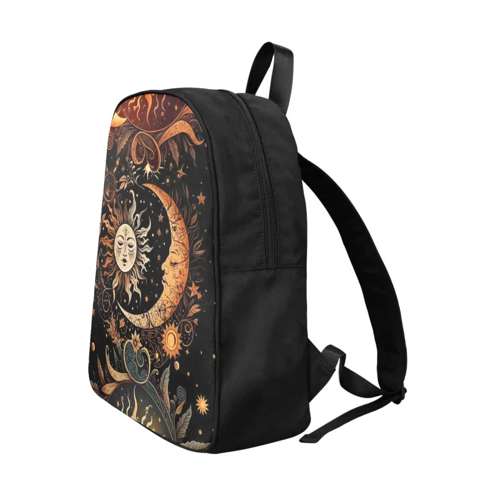 Celestial Moon Backpack, Bookbag (Select Size), School bag, Crescent Moons Stars