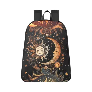 Celestial Moon Backpack, Bookbag (Select Size), School bag, Crescent Moons Stars