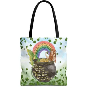 Celtic Mermaid Tote Bag Shamrock