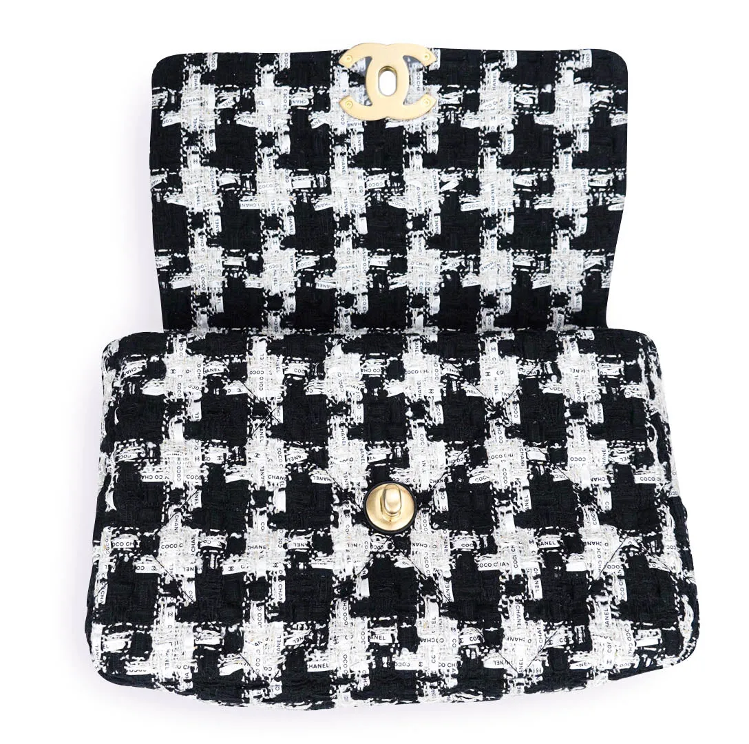 CHANEL 19 Small Flap Bag in Ribbon Houndstooth Tweed