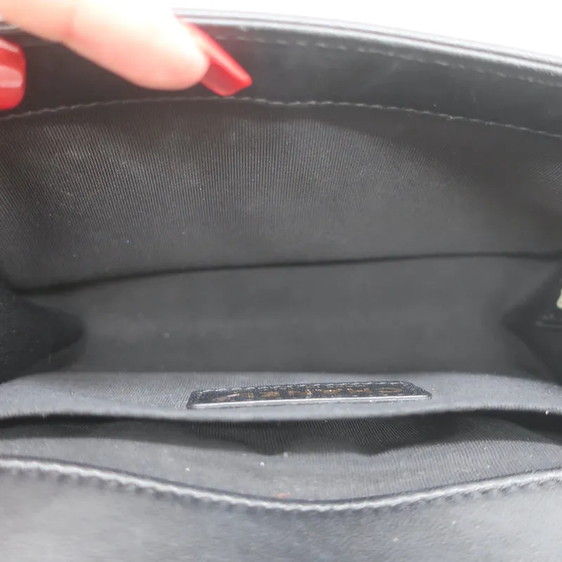 Chanel 2016 Small Boy Bag Black Quilted Leather Crossbody