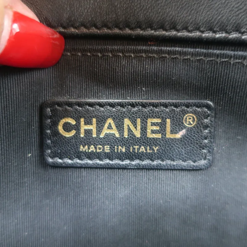 Chanel 2016 Small Boy Bag Black Quilted Leather Crossbody