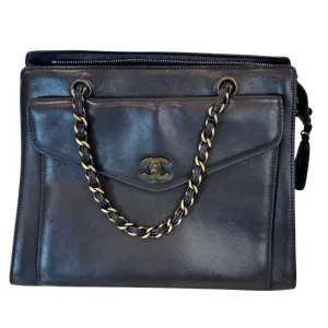 Chanel Black Shopping Tote