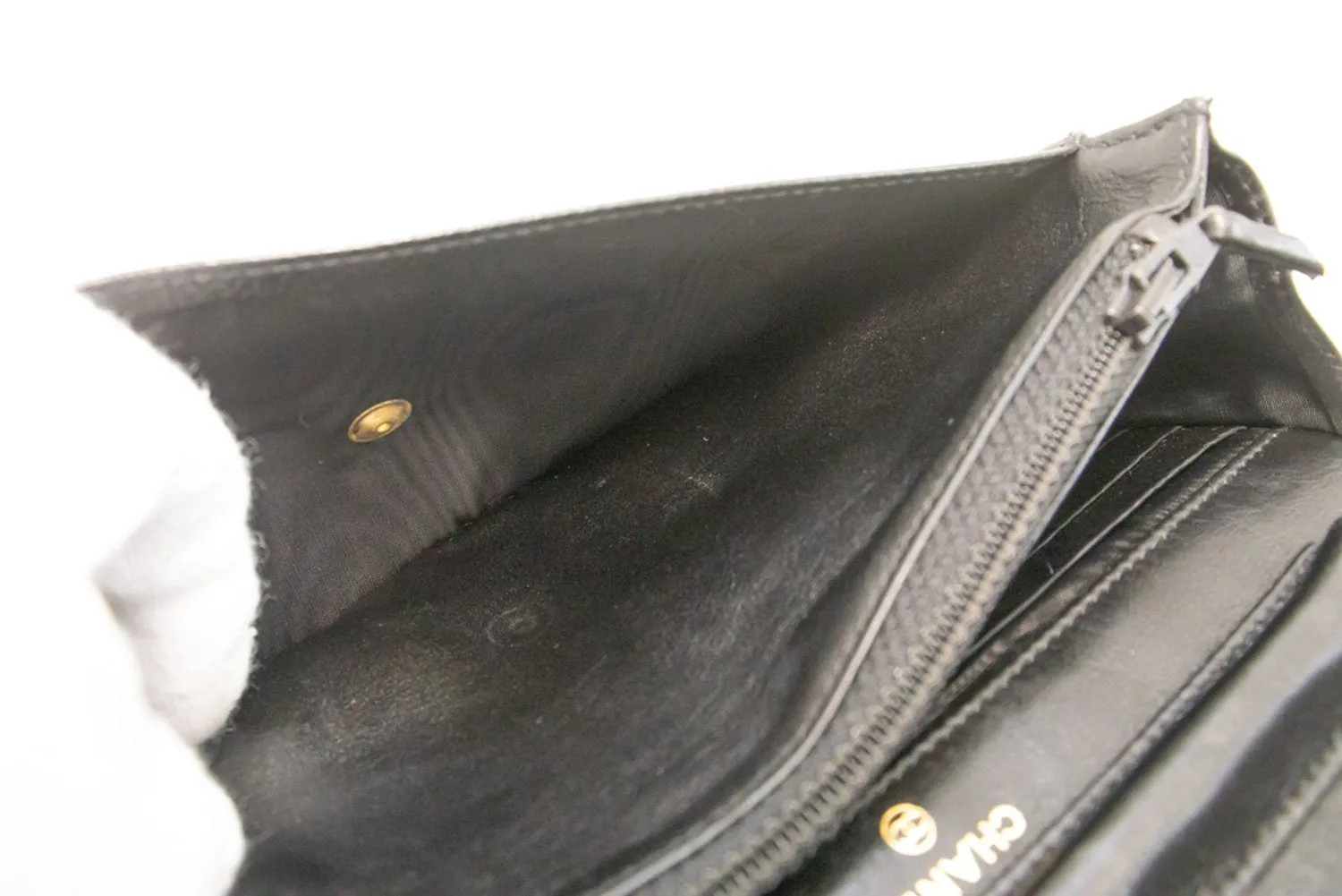 CHANEL Caviar Wallet On Chain WOC Black Shoulder Bag Crossbody n84
