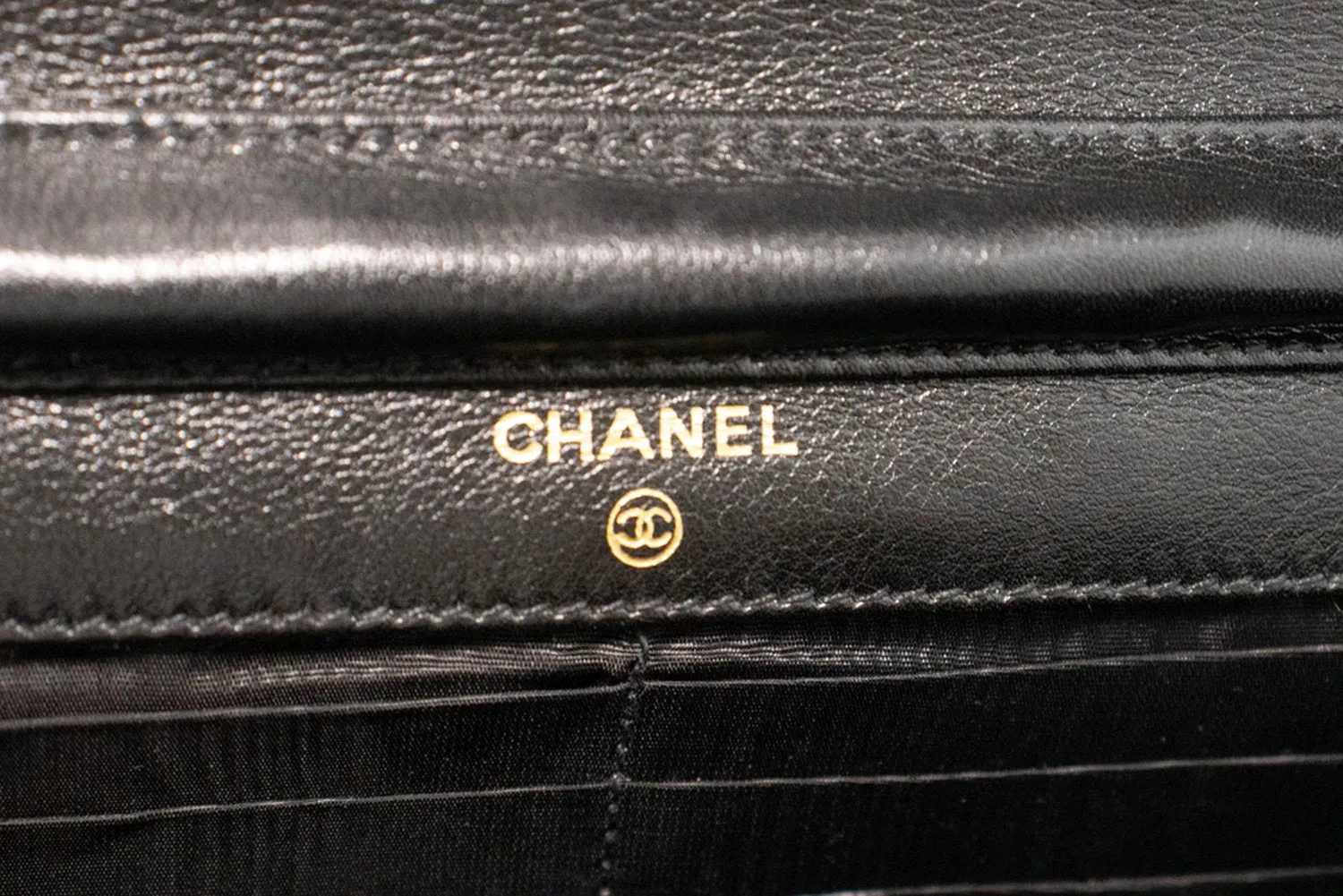 CHANEL Caviar Wallet On Chain WOC Black Shoulder Bag Crossbody n84
