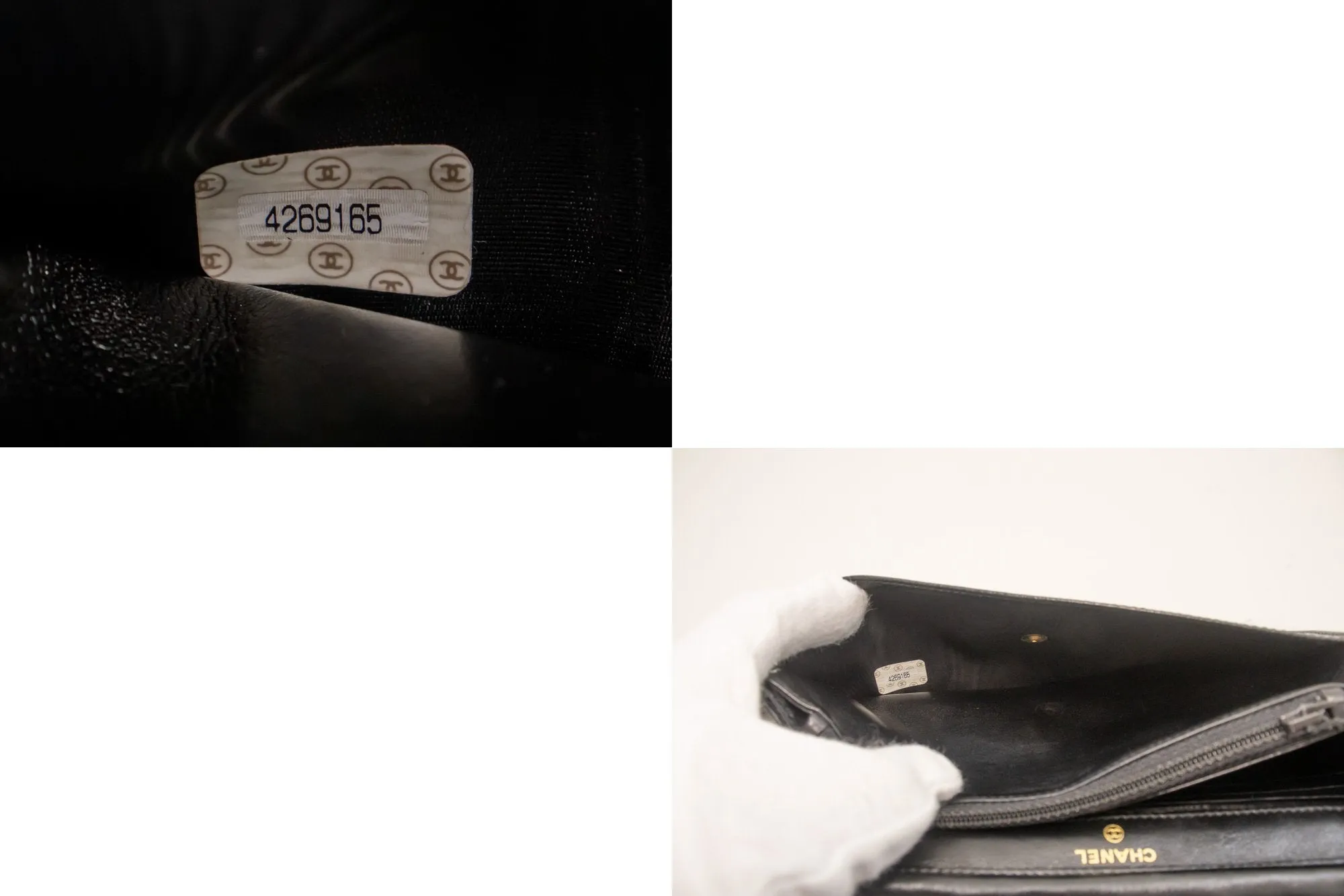 CHANEL Caviar Wallet On Chain WOC Black Shoulder Bag Crossbody n84