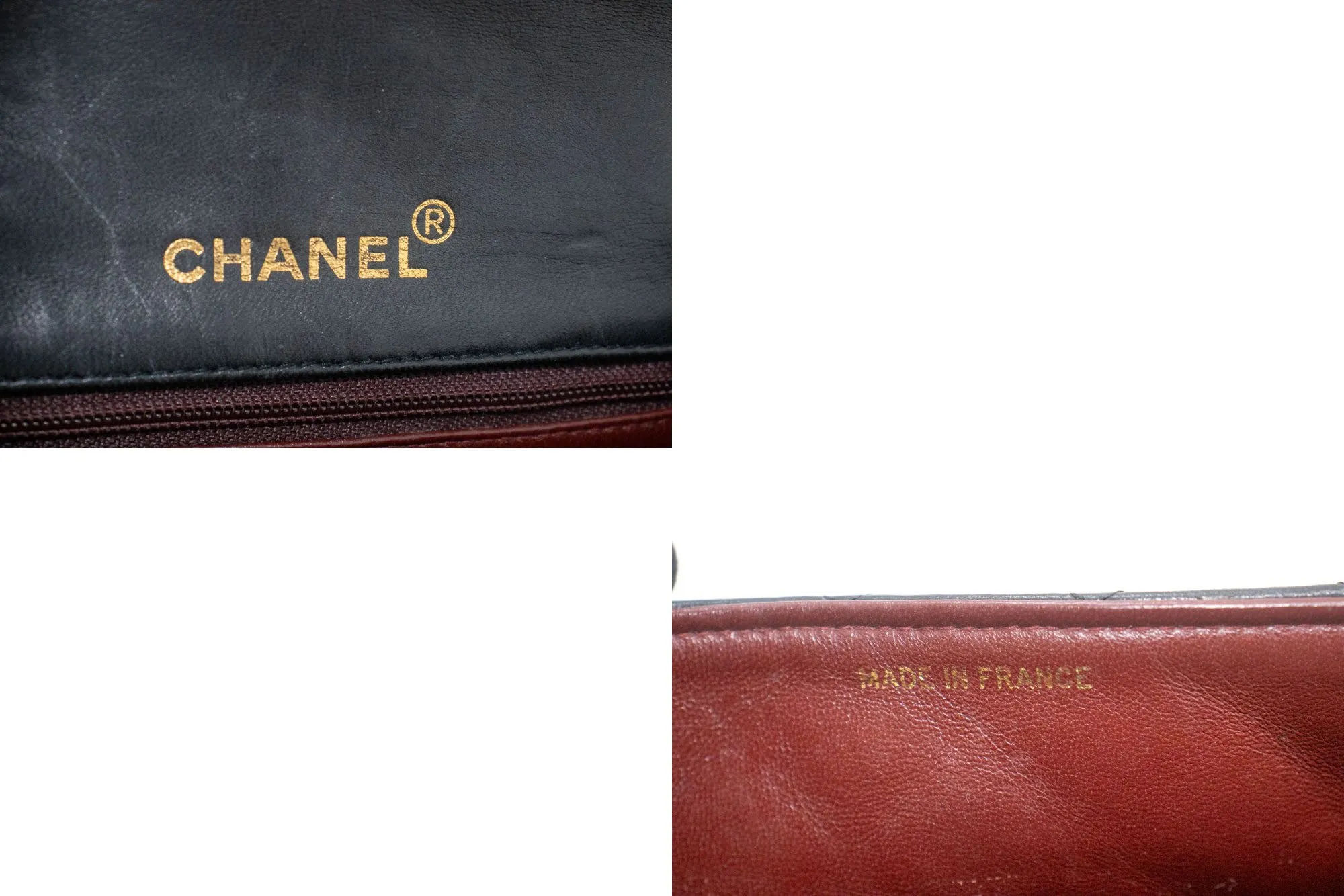 CHANEL Mini Square Small Chain Shoulder Bag Crossbody Black Lamb n81
