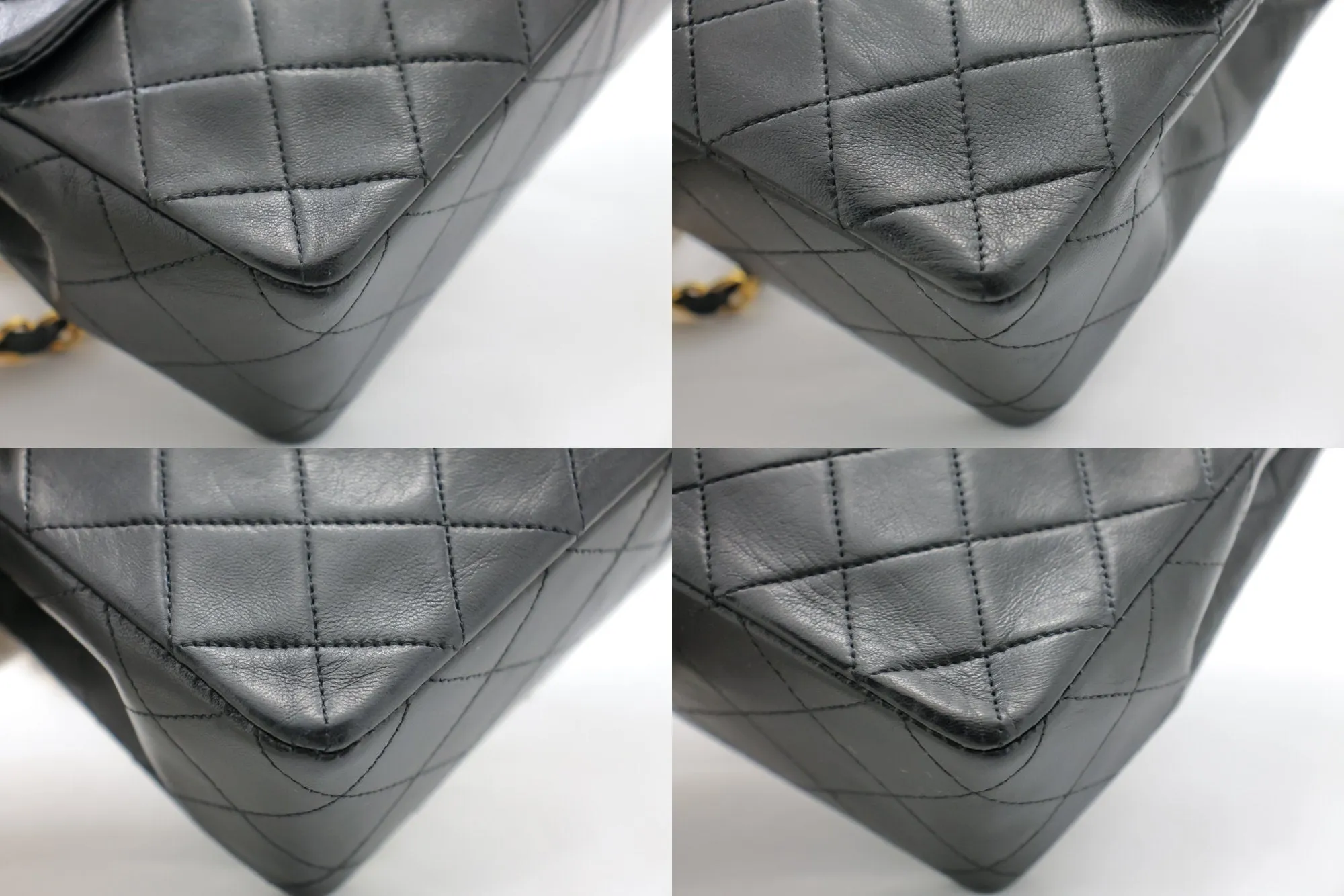 CHANEL Mini Square Small Chain Shoulder Bag Crossbody Black Quilt g36