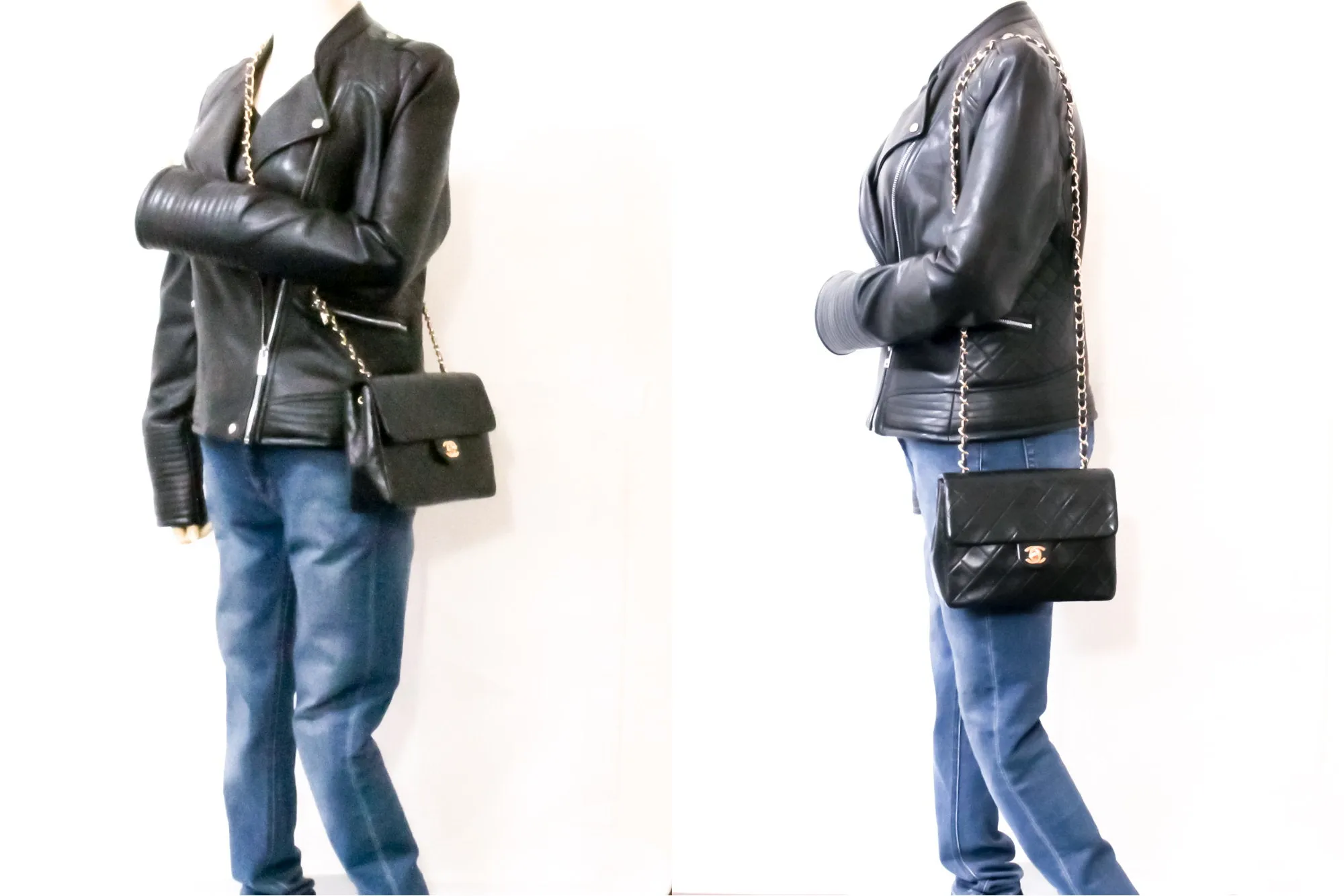 CHANEL Mini Square Small Chain Shoulder Bag Crossbody Black Quilt g36