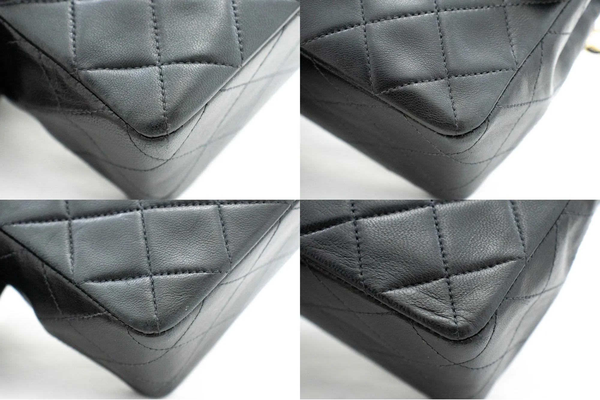 CHANEL Mini Square Small Chain Shoulder Bag Crossbody Black Quilt L03