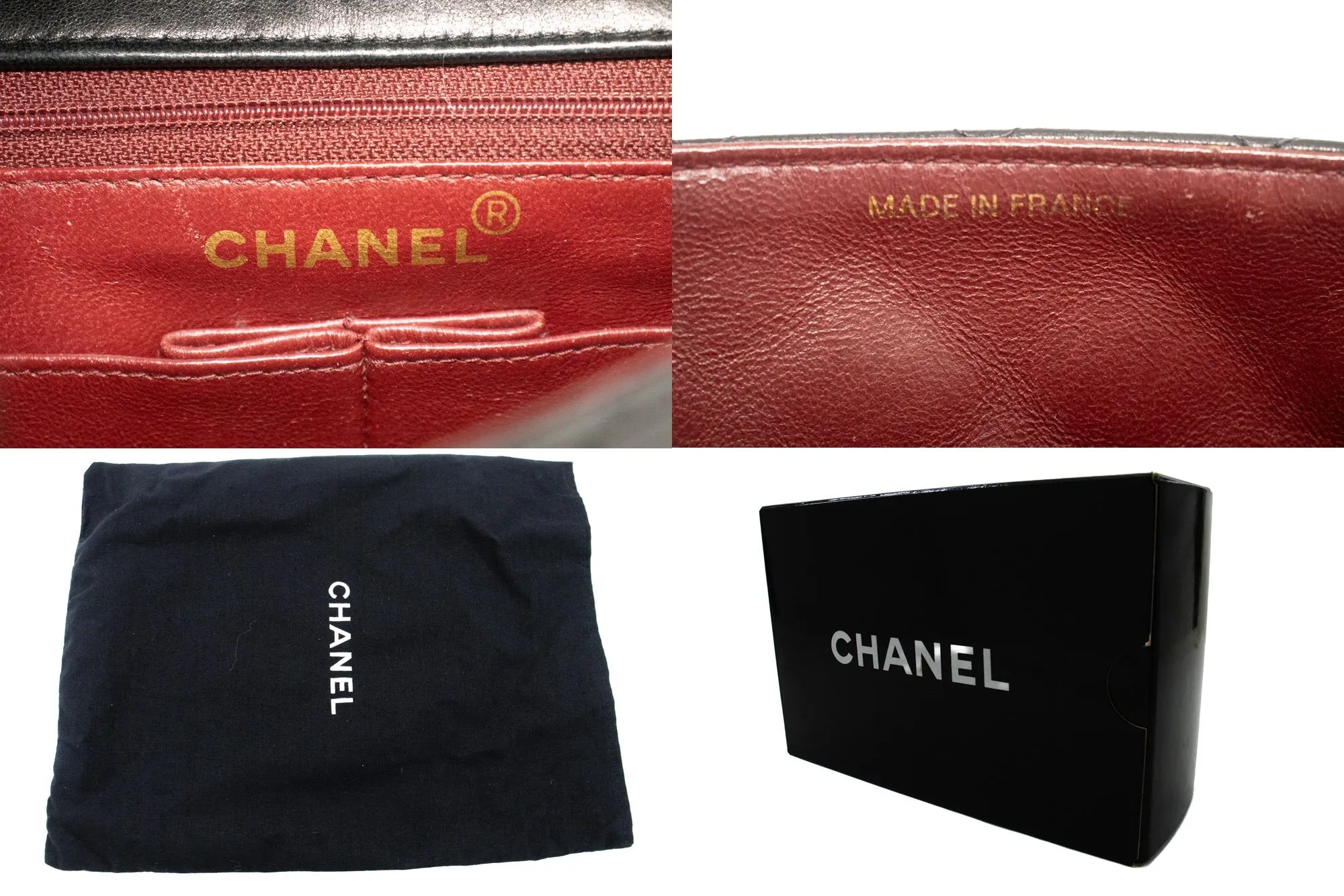 CHANEL Mini Square Small Chain Shoulder Bag Crossbody Black Quilt L03