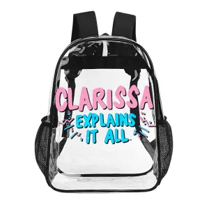 Clarissa Explains It All Transparent Backpack 17 Inch