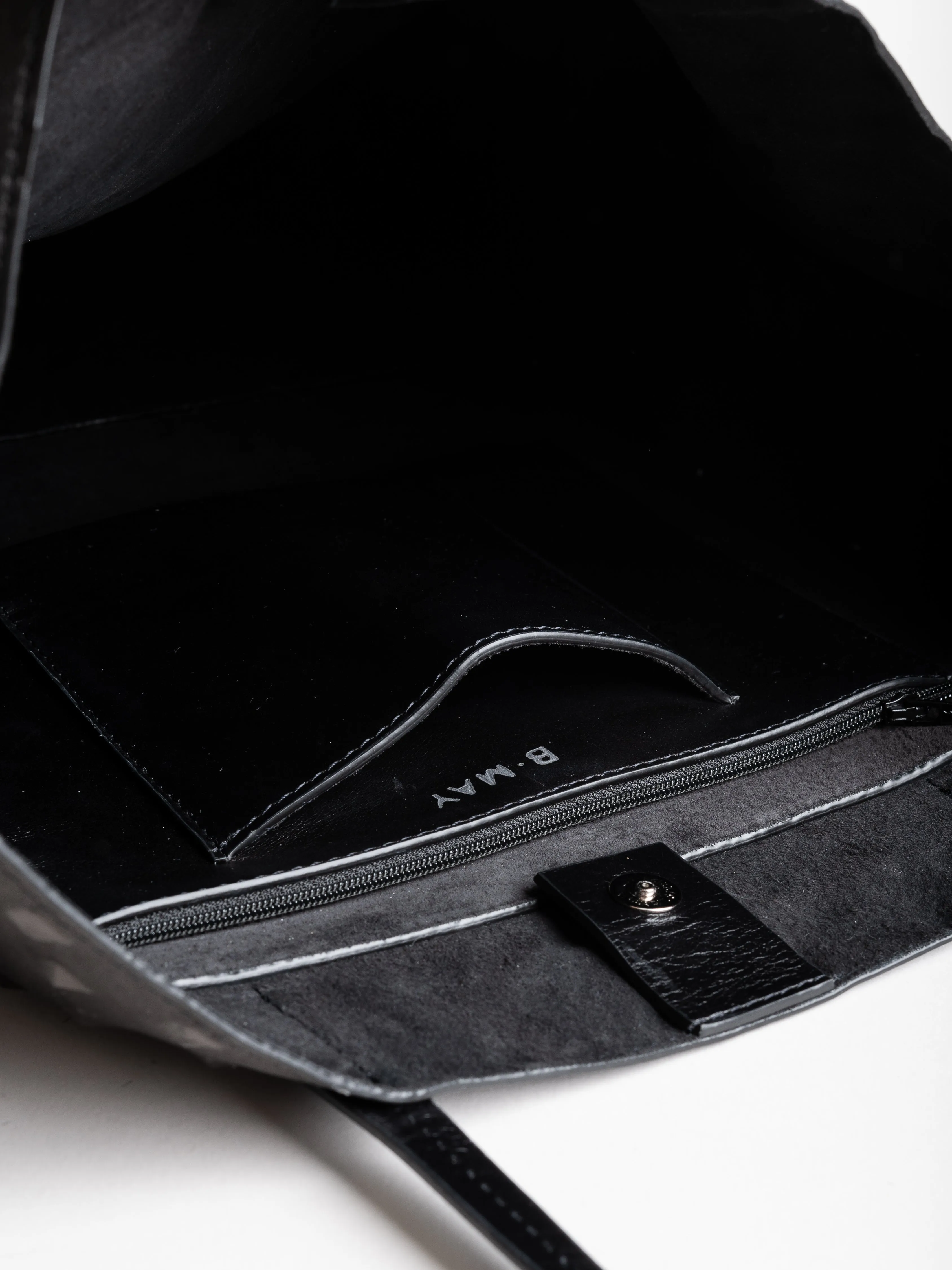 classic shopper - black stud