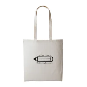 Coffee Teach Repeat Tote Bag
