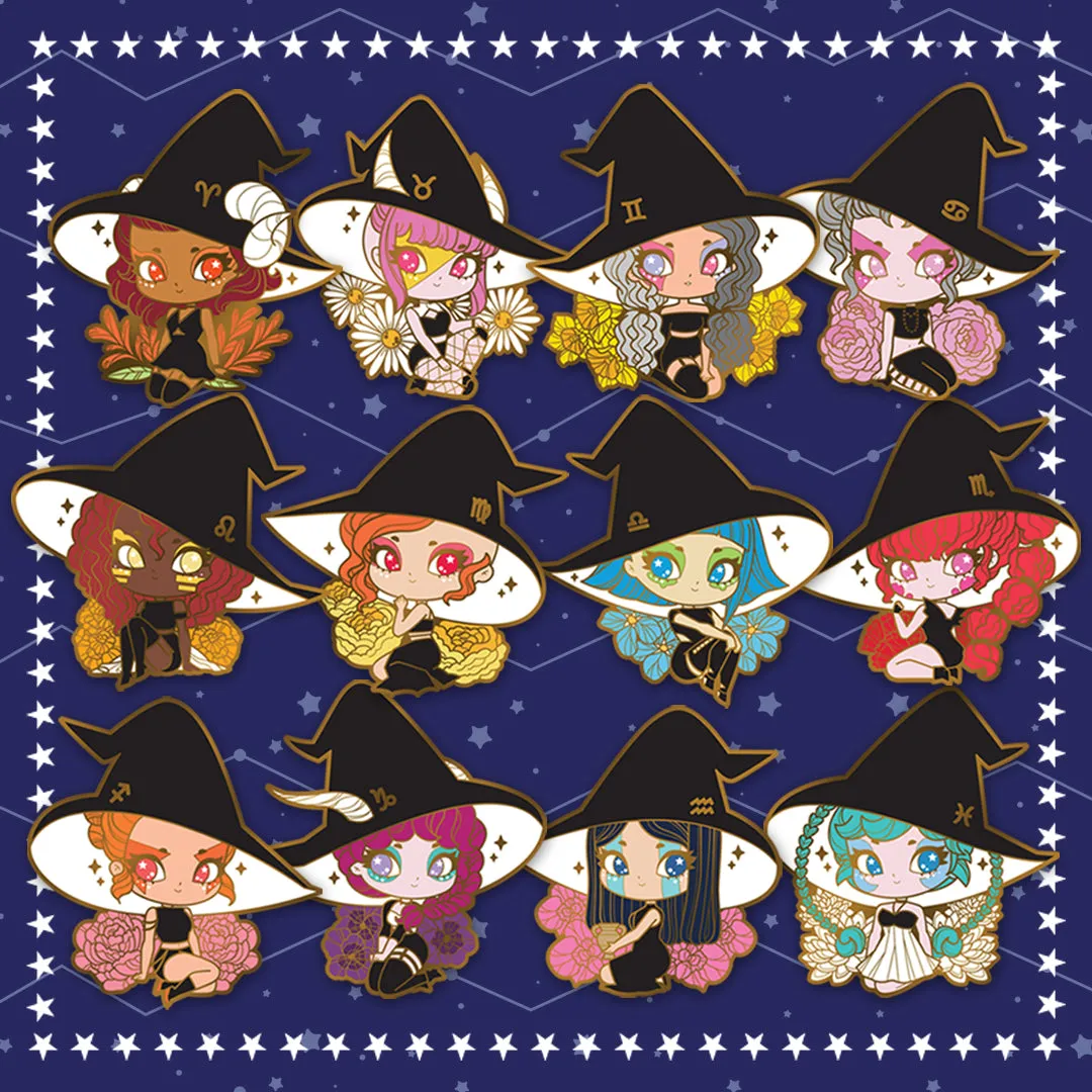 Cosmeek Zodiac Witches Enamel Pins