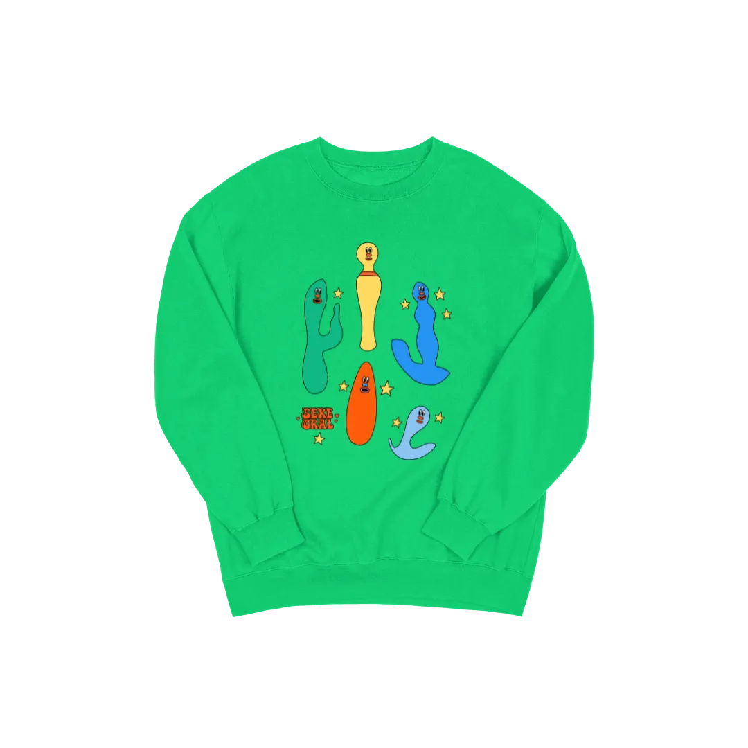 CREWNECK GREEN - SEXE ORAL DILDO