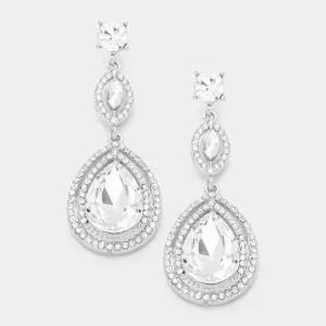 Crystal Double Teardrop Earrings  | 277179