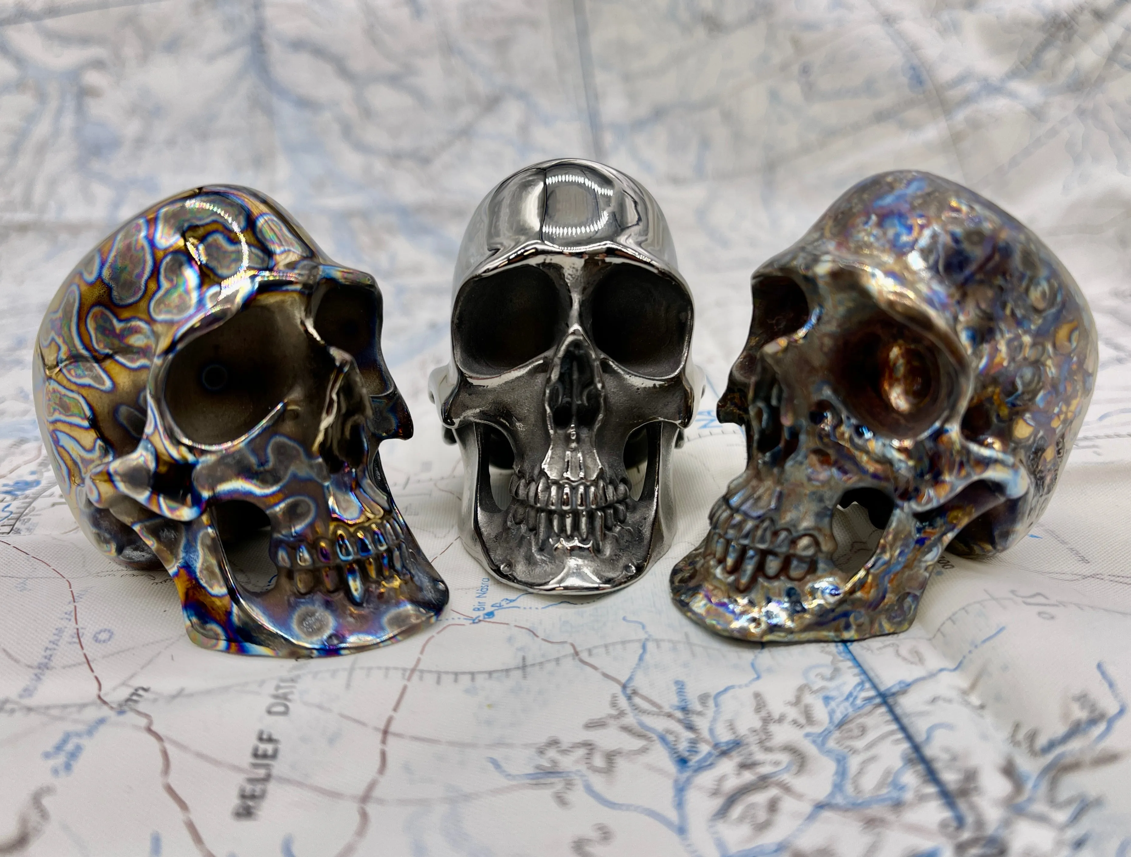 Custom Titanium Colossus Skull by Tony Fabrioli  ( Limited Run! )