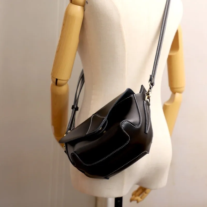 Cute Brown LEATHER WOMEN Small SHOULDER BAG Handmade Small Crossbody Purse FOR WOMEN