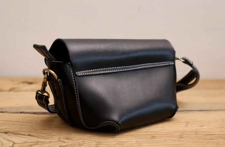 Cute Brown LEATHER WOMEN Small SHOULDER BAG Handmade Small Crossbody Purse FOR WOMEN