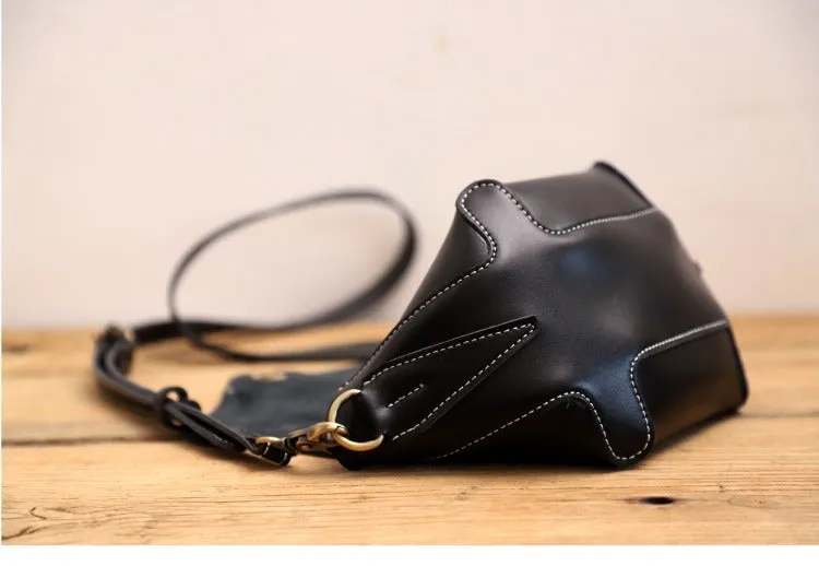 Cute Brown LEATHER WOMEN Small SHOULDER BAG Handmade Small Crossbody Purse FOR WOMEN