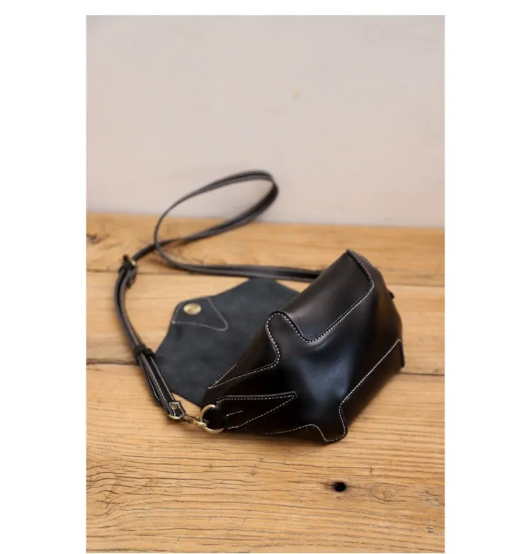 Cute Brown LEATHER WOMEN Small SHOULDER BAG Handmade Small Crossbody Purse FOR WOMEN