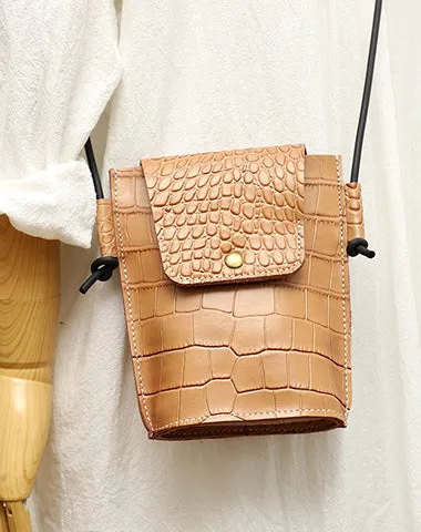 Cute LEATHER Small Side Bag Black Crocodile WOMEN Crossbody BAG Purse FOR WOMEN
