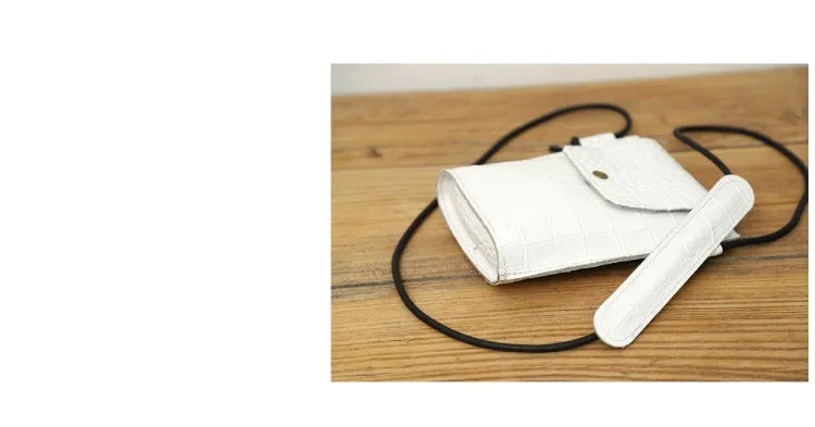 Cute LEATHER Small Side Bag Black Crocodile WOMEN Crossbody BAG Purse FOR WOMEN