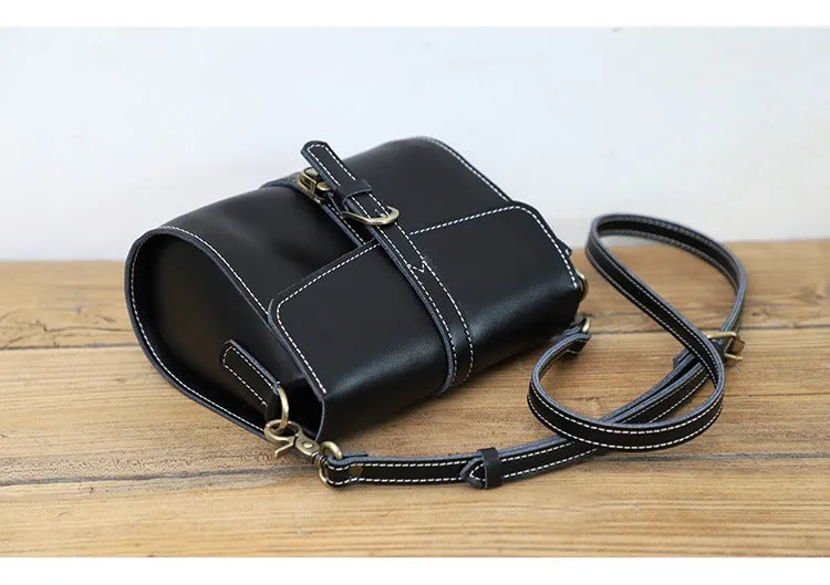 Cute LEATHER Small Side Bag Brown WOMEN SHOULDER BAG Small Crossbody Purse FOR WOMEN
