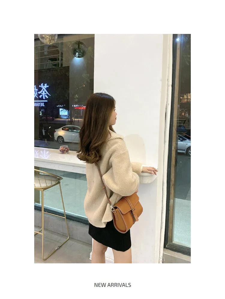 Cute LEATHER Small Side Bag Brown WOMEN SHOULDER BAG Small Crossbody Purse FOR WOMEN