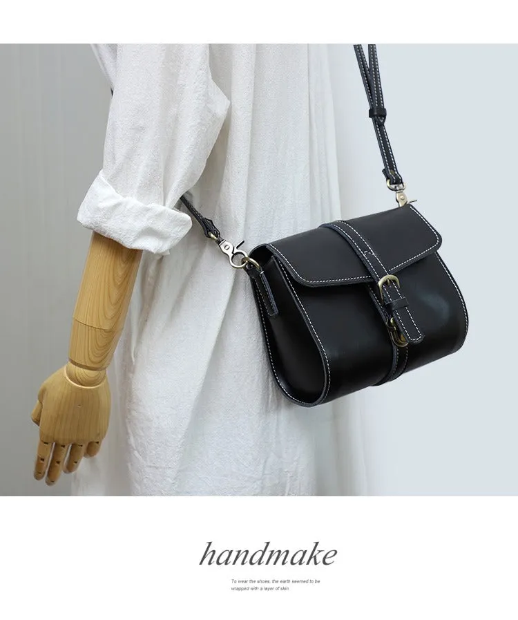 Cute LEATHER Small Side Bag Brown WOMEN SHOULDER BAG Small Crossbody Purse FOR WOMEN