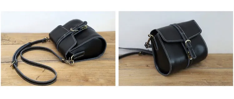 Cute LEATHER Small Side Bag Brown WOMEN SHOULDER BAG Small Crossbody Purse FOR WOMEN