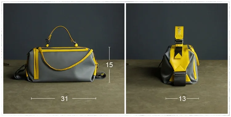 Cute Womens Coffee NYLON Handbag Purse Cube NYLON Shoulder Bag Crossbody Purse for Ladies
