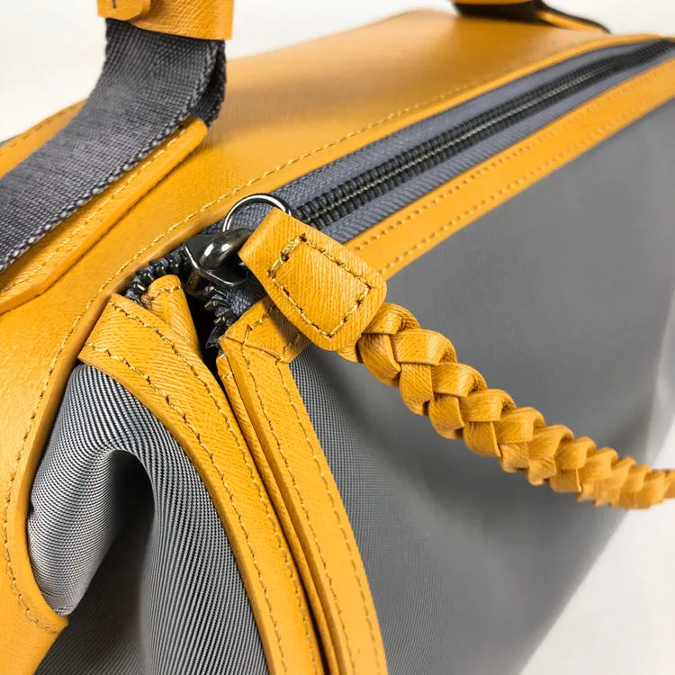 Cute Womens Coffee NYLON Handbag Purse Cube NYLON Shoulder Bag Crossbody Purse for Ladies