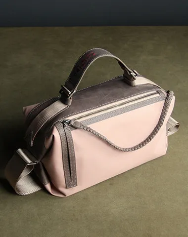 Cute Womens Coffee NYLON Handbag Purse Cube NYLON Shoulder Bag Crossbody Purse for Ladies
