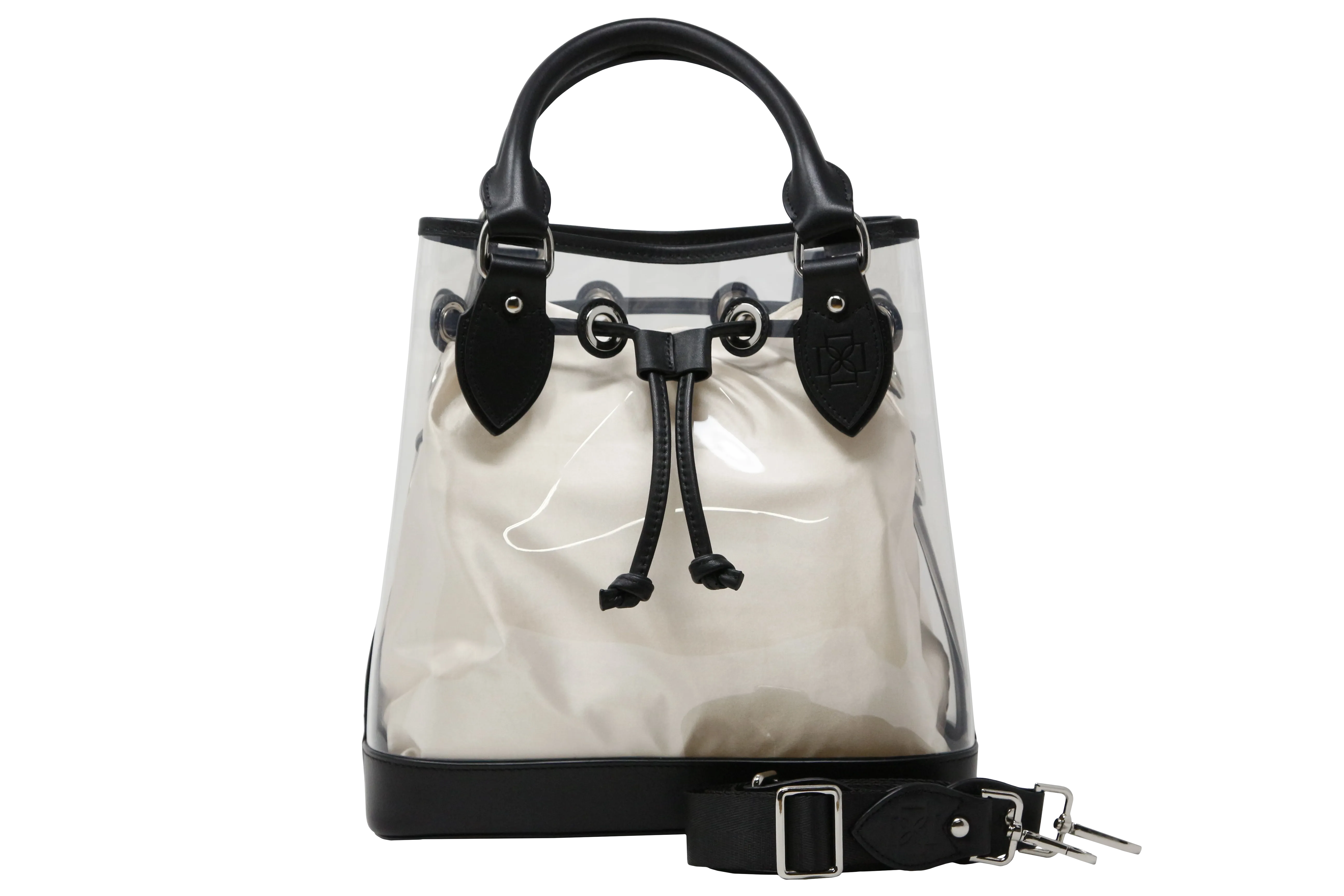 D Tote - Leather Clear Base